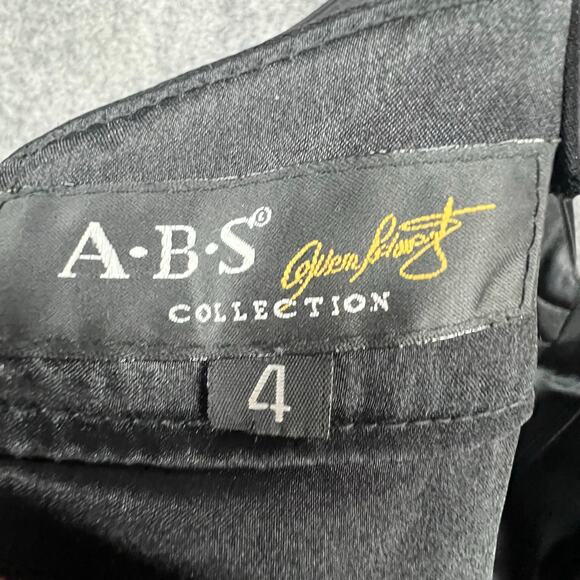 ABS Y2K Babydoll Dress 4 Black Satin Mini Rhinestone Dark Fairy Retro Vintage - Picture 11 of 14